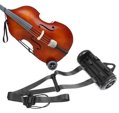 Portable Upright Double Bass Cart Bass Wheel Transport Carry String Bass Carts for Any Size Bass from 1/10 To 4/4,Works Indoors &Outdoors