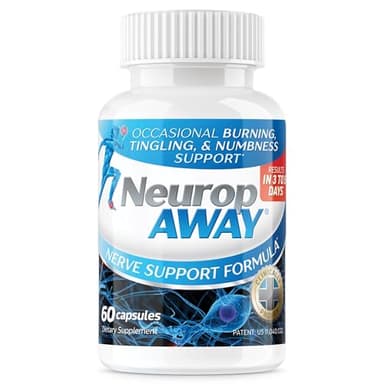 NeuropAWAY Nerve Support Supplement, R-Alpha Lipoic Acid to Help Provide Nerve Relief and Health in as Little as 5 Days, Acetyl-L-Carnitine, Taruine, Vitamin B12, L-Citrulline 60 Capsules
