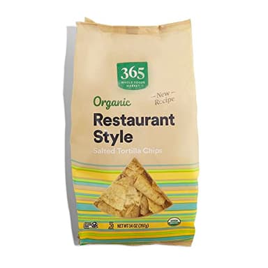 365 by Whole Foods Market, Organic Restaurant Style White Corn Tortilla Chips, 14 Ounce