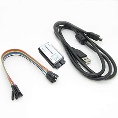 HiLetgo USB Logic Analyzer Device with EMI Ferrite Ring USB Cable 24MHz 8CH 24MHz 8 Channel UART IIC SPI Debug