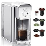 SIFENE single serve coffee machine 3 in 1 pod coffee maker for k-pod capsule ground brewer leaf tea maker 6 to 10 ounce cup removable 50oz water reservoir white