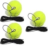 LIYUANBAIHUO 3 Pcs Tennis Training Ball with String, Tennis Trainer Balls Self Practice and Tennis Trainer Replacement Tool, Ideal for Indoor and Outdoor Tennis Practice (Black)