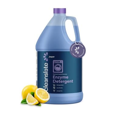 Laundry Detergent Liquid Professional Strength - Cold Water Safe Enzyme Powered Concentrated Washing Soap for All Standard Machines, Hard Water Compatible, Lemon Scent by Jasper (128 Ounces)