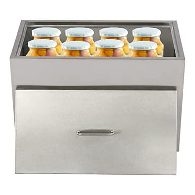 JAYGOVAN 15 Quart Water Bath Canner, 201 Food Grade Stainless Steel Stove Top Canner Pot with 2 Racks, 50L/ 13.2Gal Large Flat Bottom Brushed Canner for Tomatoes, Pickles, Berries, Fruits