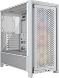 CORSAIR 4000D RS ARGB Frame Modular Mid-Tower ATX PC Case – High Airflow, 3X Pre-Installed RS ARGB Fans, InfiniRail Fan Mounting System, ASUS BTF, MSI Project Zero, Gigabyte Project Stealth – White