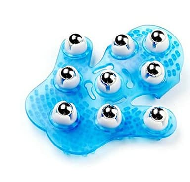 Mrxxjz Hand Massager Gloves with 9 360-Degree Kneading Rollers - Palm Massager, Hand Roller & Thumb Saver Tool for Hand Massage, Muscle Pain Relief - Manual Deep Tissue Relaxation, Blue