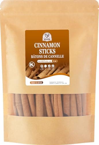 52USA Cinnamon Sticks, Cinnamon 4 oz (113g), Whole Cinnamon Sticks, 100% Raw, Kosher Certified, Gluten Free, Pure & Fresh Cinnamon, Perfect for Baking, Cooking & Beverages
