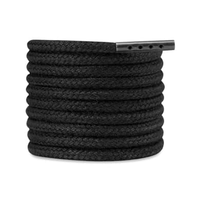 YLOKO Kevlar Boot Laces, 63” Black Heavy Duty Fire-Resistant Shoelaces Unbreakable Boot Strings for Work & Hiking Boots, Sneakers