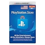 Sony Playstation Network $50 USD Card - PSN 50 Dollar - PS4 PS3 PSP USA Only