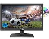 Feihe 15.6 Inch Flat Screen TV with DVD Player Built-in, Small TV-DVD Combo w/ATSC Tuner/HDMI/USB/AV/VGA Input, Watch Television Anywhere for Kitchen Bedroom RV Camper Truck Caravan Boat