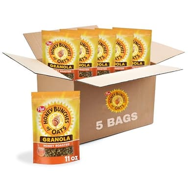 Honey Bunches of Oats Honey Roasted Granola Cereal, 11 OZ Bag (Pack of 5)