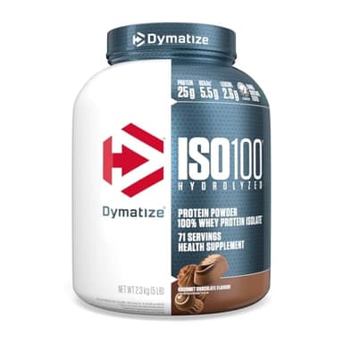 Dymatize Nutrition ISO 100, Whey Protein Powder, Gourmet Chocolate, 5 Pound