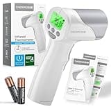 Medical Grade FSA HSA Approved Heavy Duty Touchless Infrared Forehead Thermometer, for Adults & Baby Digital Thermometer Gun, 1s Instant Results