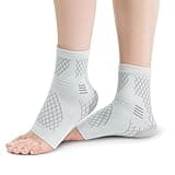 INDEEMAX 2 Pack Ankle Brace for Sprained Ankle, Arch Support Compression Sleeve Socks for Women & Men, Achilles Tendonitis Brace Wraps for Plantar Fasciitis, Foot Swelling Relief