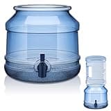 GlikCeil 5 Gallon Water Jug Dispenser Base with Spout for 3 to 5 Gallon Bottle Plastic Water Jug Holder Containers for Stand or Countertop(Blue)