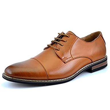 DREAM PAIRS Men's Classic Modern Oxford Wingtip Lace Dress Shoes,PRINCE-6-BROWN,9 D(M) US