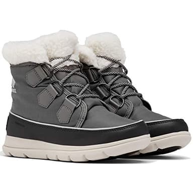 Sorel Womens Explorer Carnival Waterprrof Mid Warm Fleece Snow Boots - Quarry - 7