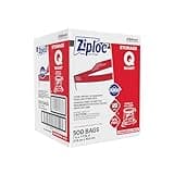 Ziploc Double Zipper Storage Bags, Quart, 500 Bags/Carton (682256)
