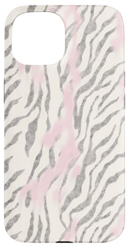 Cute Aesthetic Pink Black Zebra Pattern Case for iPhone 15