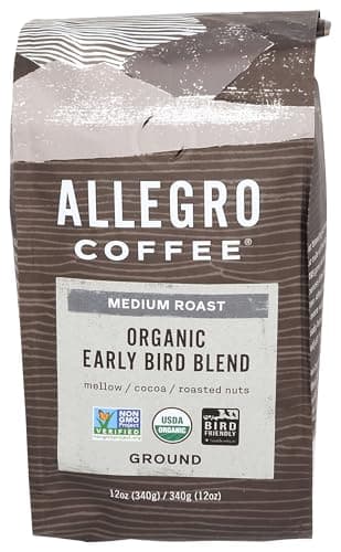 Allegro Coffee Organic Early Bird Blend Ground Coffee, 12 oz