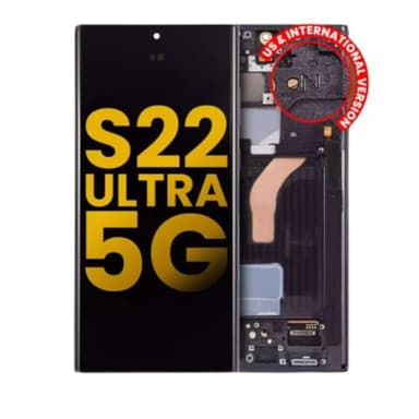 OEM Original for Samsung Galaxy S22 Ultra LCD Display Touch Screen Digitizer Replacement+Fingerprint Recognition Titanium Black +Frame : SM-S908B, SM-S908B/DS,SM-S908U,SM-S908U1, SM-S908W, SM-S908N