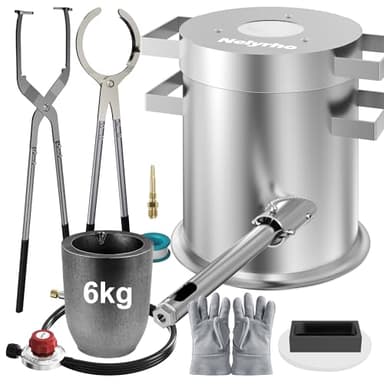 Nelyrho 6KG Propane Melting Furnace Kit – Metal Casting Machine for Gold, Silver, Copper, Jewelry Making & Refining
