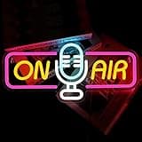 ATOLS On Air Neon Sign for Wall Decor, Battery or USB Powered On Air Led Light Sign, Recording Light Sign for Live Room, Game Room, Broadcasting Room, Music Studio, Bedroom,