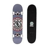 Element Icon Gray Skateboard 31" x 7.75" Complete Popsicle Board for Kids, Teens, Boys, Girls, and Adults Deck with a Weight Limit of 220 lbs for All Skill Levels