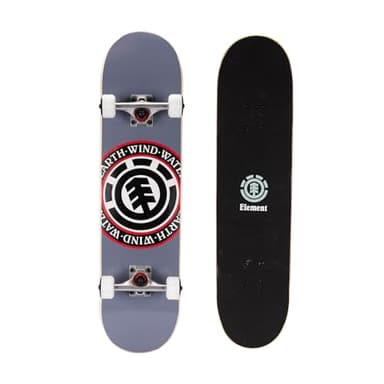Element Icon Gray Skateboard 31" x 7.75" Complete Popsicle Board for Kids, Teens, Boys, Girls, and Adults Deck with a Weight Limit of 220 lbs for All Skill Levels