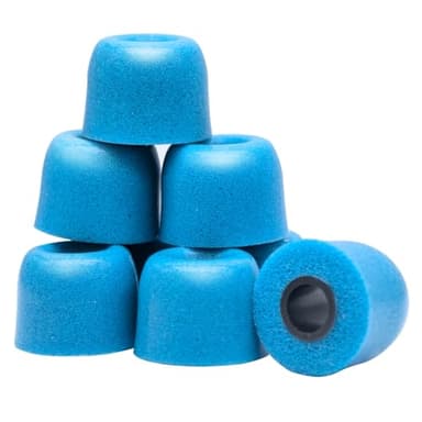 Klowcok IEM Foam Ear Tips for KZ, Moondrop, FiiO, Sennheiser and More, Superior Noise Isolation, Comfort Fit Memory Foam Earbud Tips, Blue (S/M/L) (3 Pairs)