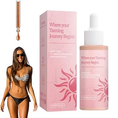 Sunless Tanning Drops,Drinkable Sunless Tanning Drops,Oral Self Tanner for Face & Body,Natural Ingredients For All Skin Types