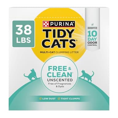 Purina Tidy Cats Free and Clean Unscented Cat Litter - 38 lb. Box