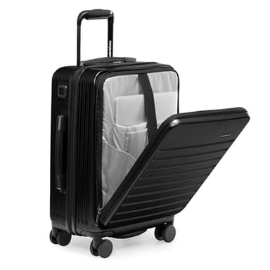 Traveler's Choice Mykel Dual Opening Polycarbonate Hardside Suitcase with Sleeve and Ergonomic Handle