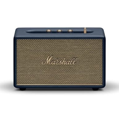Marshall Acton III Bluetooth Home Speaker - Loud Stereo Sound with Bass and Treble Controls | Plug-in Powered | 3.5 mm Aux Input - Midnight Blue