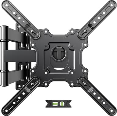 USX MOUN TV Wall Mount for Most 26-60 Inch TVs up to 77 lbs, Full Motion Wall Mount TV Bracket with Swivel Tilt Single Stud Design for Corner, Max VESA 400x400mm fit Most 32 40 42 43 50 55 60 TVs