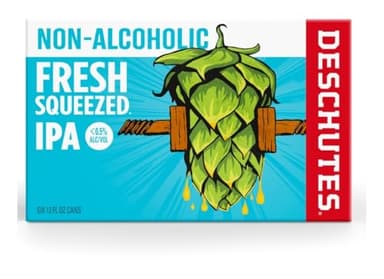 Deschutes Brewery, Non-Alcoholic IPA Fresh Squeezed, 12 Fl Oz, 6 Pack Cans