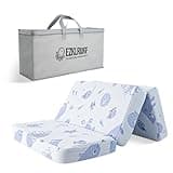 EZKLRWGF Trifold Pack and Play Mattress,38”x26” Breathable Dual Sided Soft & Firm Memory Foam Pack N Play Mattresses Topper,Mattress for Pack N Play with Carry Bag Washable Cover