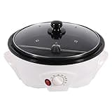 HinLIaDa Electric Coffee Roaster, 800W 110V Household Coffee Bean Roasting Baking Machine, Coffee Bean Roaster Machine with Lid, 0-240℃ Temperature Adjustment, Non-stick Pot, for Cafes Families Clubs