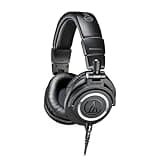 Audio-Technica ATH-M50x Professional Studio Monitor Headphones, Black