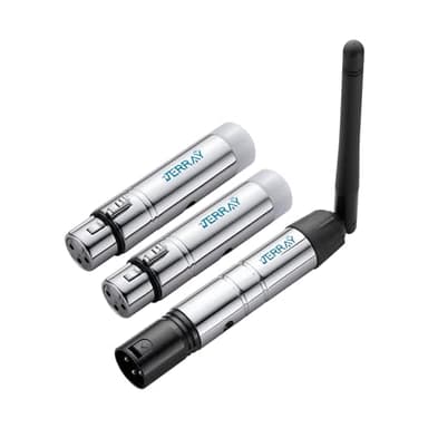 JERRAY 3pcs DMX512 DMX Dfi DJ 2.4G Wireless 2 Receiver with Light Dome & 1 Transmitter LED Lighting Control Short version for LED Stage Par Party Light