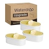 [Original] Waterdrop Upgrade NSF 53&42&372 Certified Replacement Filters, for All Waterdrop Pitcher and Dispenser, Reduces PFAS, PFOA/PFOS, Chlorine, Cadmium, Copper, Mercury, 3 Packs, Color May Vary