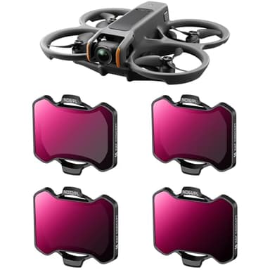 K&F CONCEPT ND/PL Filter Set Compatible with DJI Avata 2, 4 Pack ND8/PL ND16/PL ND32/PL ND64/PL Polarizer Neutral Density Drone Lens Accessories,Multi Coated/HD Optical Glass/Gimbal Safe