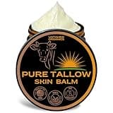 Untamed Organics Pure Tallow 100% Grass-Fed Grass-Finished Beef Tallow Balm For Skin Care - Full Body & Face Moisturizer For Sensitive Skin, Eczema - All-Purpose Pure Tallow Cream (Unscented) 2 oz