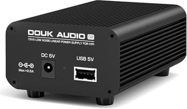 DoukAudio D2 Linear Power Supply 5V: 15W Low Noise Regulated PSU for DAC Preamp Streamer with Toroidal Transformer CLC Filter HiFi Desktop Audio System