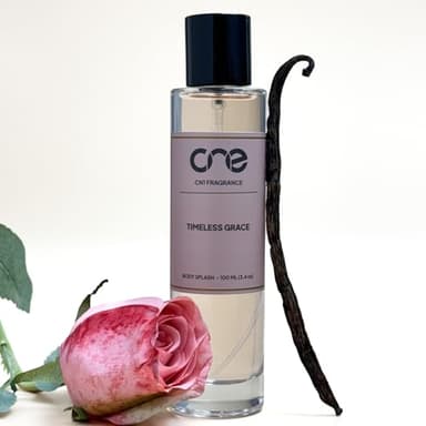 CN1 Fragrance Timeless Grace Body Splash, Women’s Perfume with Vanilla, Rose & Cassis, Floral Woody Body Spray 100ml