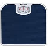 Adamson A21 Analog Scales for Body Weight - Up to 300 LB - New - Anti-Skid Rubber Surface + Large Numbers - Analog Bathroom Scale - Affordable - Durable with 20-Year Assurance - Blue