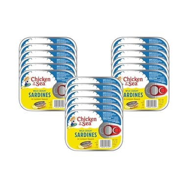Chicken of the Sea Wild Caught Sardines in Lemon Sauce, 3.75 oz Cans, 18-Count – High Protein Nutritional Powerhouse Canned Sardines – Perfect in Any Dish or as Ready to Eat Meals