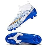 GEXECEUSS Mens Soccer Cleats Shoes High Top Turf Football Boots FG AG Youth Professional Soccer Boots for Kids Outdoor Competition Training