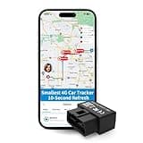 Benbengo OBD GPS Tracker for Vehicles, Small Plug in Car GPS, 5-Day Free Trial, 10-sec Real Time, OBD2 Speed Tracker for Teens, Truck, Fleet, 1-Year Trip History, Driving Behavior, Low Subscription