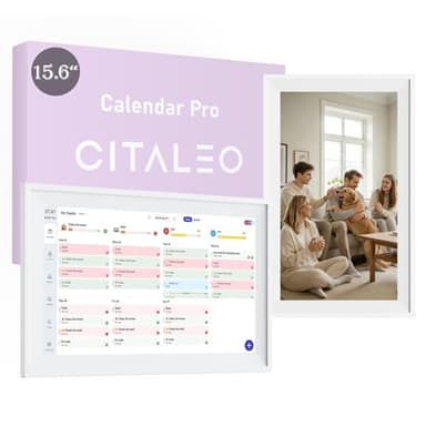 CITALEO Digital Calendar, 15.6-Inch Smart Calendar For Wall With WiFi, Chore Chart/Meal Planner, AI Photo Repair&Voice Record Wall Planner, Touchscreen Display for Family Schedules, No subscription